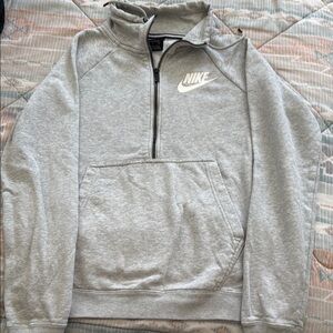 Nike Gray Half-Zip Hoodie